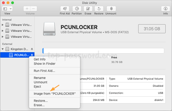 get a black disk image for mac os